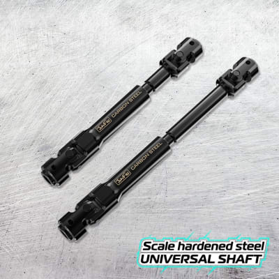 JunFac Scale Hardened Steel Universal Shafts (2) for Axial SCX10 II Kit with Transfer Case