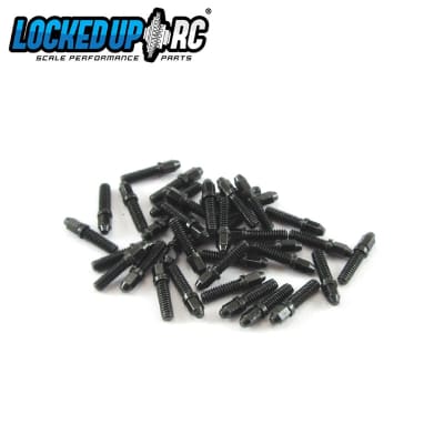Locked Up RC M2  Acorn Nut Wheel Studs (35) MAG Black (LOC-057)