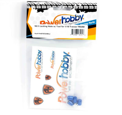 Powerhobby M2.5 Locking Hubs with Tool for Traxxas TRX-4M - Blue