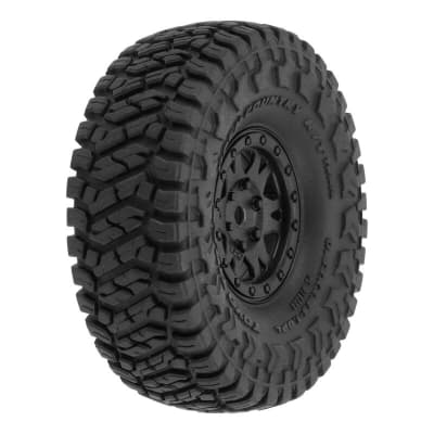 Pro-Line Toyo Open Country 1.0" Tires Mounted on Black Impulse Beadlock Wheels (4)