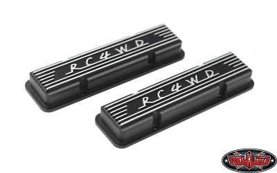 RC4WD Aluminum Valve Covers for Scale V8 Engine (Black)