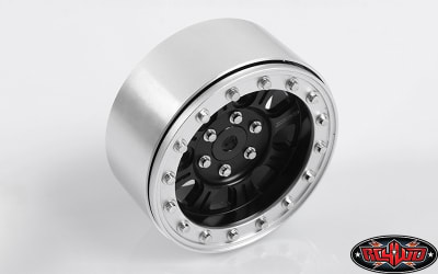 RC4WD Raceline Monster 2.2" Beadlock Wheels (Black/Silver) (4)