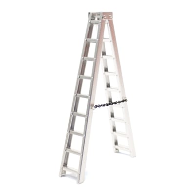 Racers Edge 1/10 Scale Miniature Aluminum Step Ladder 6" (150mm)
