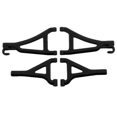 RPM Front Up/Low A-arms, Black: 1/16 ERevo