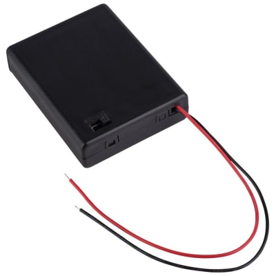 4 AAA Battery Holder with Sliding Switch (no connector)