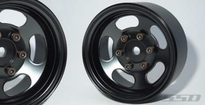 SSD RC 1.55" Steel Slot Wheels (Black) (2)