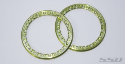 SSD RC 2.2'' Green Aluminum Beadlock Rings (2)