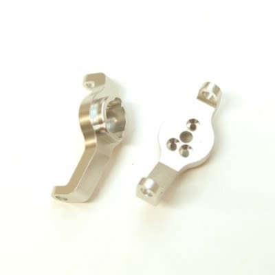 STRC Aluminum Front Axle Caster Blocks (1 Pair) TRX-4 (Silver)