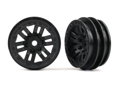 Traxxas Wheels, 1.0", Style 1 (black) (2), TRX-4M
