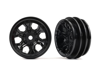 Traxxas Wheels, 1.0", Style 2 (black) (2), TRX-4M