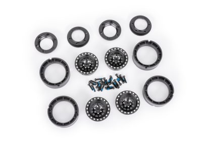 Traxxas Aluminum Wheels, 1.0", Black Anodized (4), TRX-4M