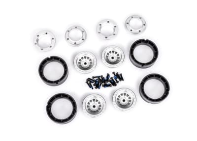 Traxxas Aluminum Wheels, 1.0", Silver Anodized (4), TRX-4M