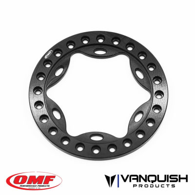 Vanquish Products OMF 1.9" Scallop Beadlock Black Anodized (1)