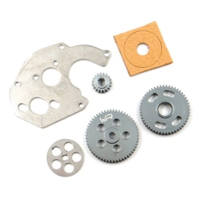 Yeah Racing Steel Transmission Gear & Motor Plate Set for Axial SCX24