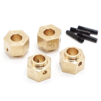 Yeah Racing 12mm Brass Hex Adapter 8mm Offset (4) TRX-4