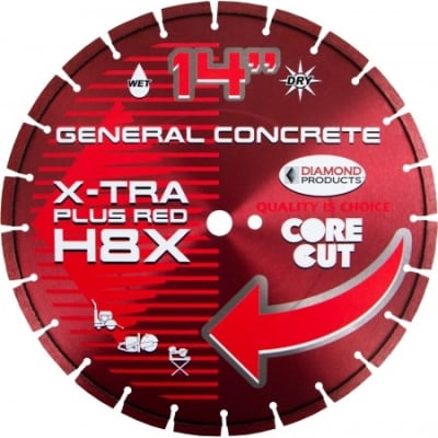 11762 10" X-tra Plus Red High Speed Diamond Blades H7X