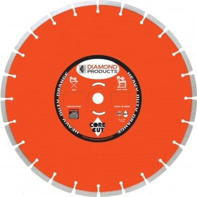 11828 Heavy Duty Orange Segmented Masonry Diamond Blades 12"x.110x1 DM86H