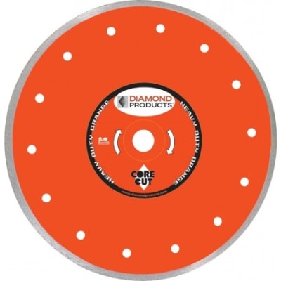 12512 6"X.060X7/8" Heavy Duty Orange Continuous Rim Tile Diamond Blades Dry Cut TD2H
