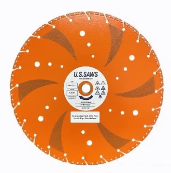 APB14125 14" Tiger Tooth Blade Premium Diamond Pipe Cutting Blade W/Side Protect RNTAPB14125