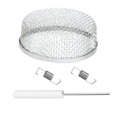 The JR Products 06-30205 round bug screen for Atwood Hydroflame furnaces is designed to keep out insects and rodents while not restricting airflow.