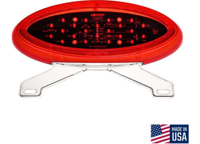 OVAL LED TRAILER TAIL LIGHT WITH LICENSE BRACKET, 003-85L