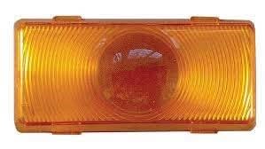 The Command Electronics amber porch light lens, model 89-100A, is a rectangular replacement lens for Command Classic 12V incandescent porch lights. It is constructed from durable polycarbonate plastic.