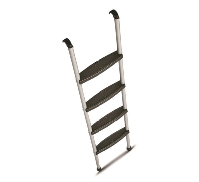 The Stromberg Carlson 66" Interior Bunk Ladder part number LA-2021466 in silver is a durable aluminum ladder designed for accessing RV or other interior bunks.