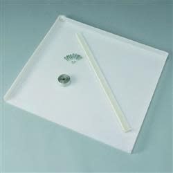 The Westland Sales PI-24 Drain-A-Way Pan is a durable, seamless plastic drain pan designed to protect floors from water damage caused by leaks in compatible clothes washers and dryer combos, particularly in RV and marine environments.