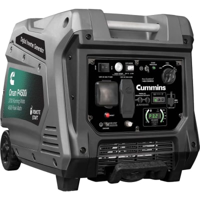 The Cummins Onan P4500i is a 4500-watt peak power portable inverter generator known for its quiet operation (as low as 52 dBA), fuel efficiency, and suitability for sensitive electronics and RV use.