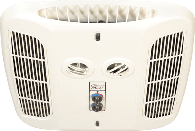 The Coleman Mach Air Conditioner Ceiling Assembly Kit Deluxe ChillGrille 9430E7153 is a non-ducted, heat-ready ceiling assembly designed for RV interiors. It provides manual controls and high-efficiency air distribution with a low-profile.