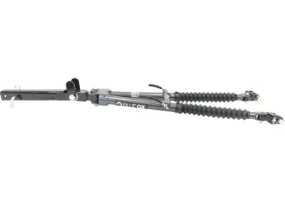 The Blue Ox Avail BX7421 is a Class IV tow bar with a 10,000-pound capacity, designed for flat towing large vehicles behind an RV. It is known for its easy, non-binding hookup and superior maneuverability around tight corners.