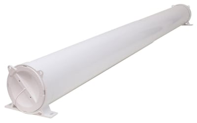 The Valterra Adjustable EZ Hose Carrier A04-5094 is a storage tube designed to carry an RV sewer hose, fishing poles, or other long, narrow items. It is made of UV-resistant ABS plastic and adjusts from 50 inches to 94 inches long to fit various hose.