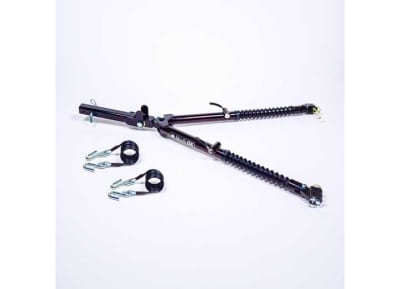 The Blue Ox Ascent BX4370 is a lightweight, all-aluminum tow bar with a 7,500-pound capacity, designed for easy hook-up and disconnect. It is suitable for towing smaller cars and SUVs behind an RV and features non-binding latches and an easy-to-store.