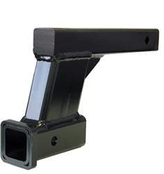 The Roadmaster Hi-Low Hitch Extension, part number 048-6, is a heavy-duty, 6-inch hitch adapter designed to level the height difference between a motorhome and a flat-towed vehicle.