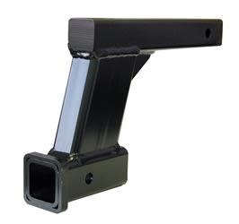 The ROADMASTER High-Low Hitch Extension 8" 10K Rated, 048-8 is an adjustable drop hitch designed to level a tow vehicle with a towed vehicle. It is constructed from solid steel with a durable powder-coated finish and is rated for heavy-duty towing.