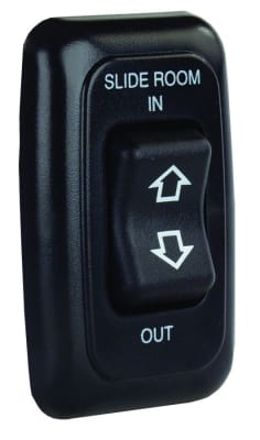 SLIDE OUT SWITCH MOMENTARY 5 PIN BLACK WITH BEZEL, 12285