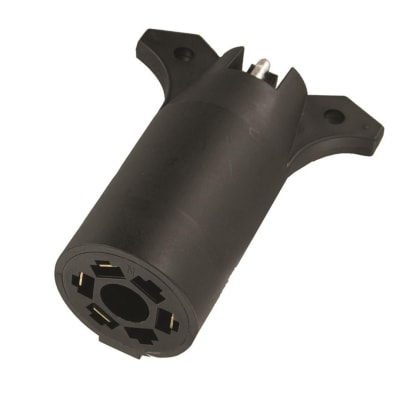 The Valterra A10-7274 is a trailer wiring adapter designed to convert a vehicle's 7-pole (or 7-way) RV blade-style connector to a standard 4-way flat trailer connector. This allows a tow vehicle with a 7-way socket to tow a trailer that only has a 4-way.