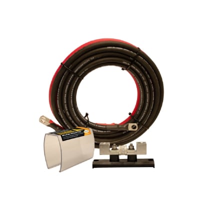 The Go Power! GP-DC-KIT5 inverter cable and fuse kit includes all necessary components to safely connect 2600-3000 watt (12V) or 4100-6000 watt (24V) inverters to batteries