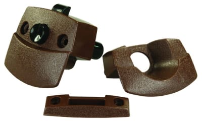The JR Products 20505 Brown Privacy Latch, which is designed for RV and other interior sliding or folding doors.