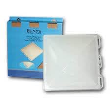 The new style Jensen roof vent lid in white with the part number J7291WH-CR. This replacement lid fits 14" x 14" vents and is designed for easy, "E-Z Mount" installation on Jensen brand RV vents without a pin hinge.