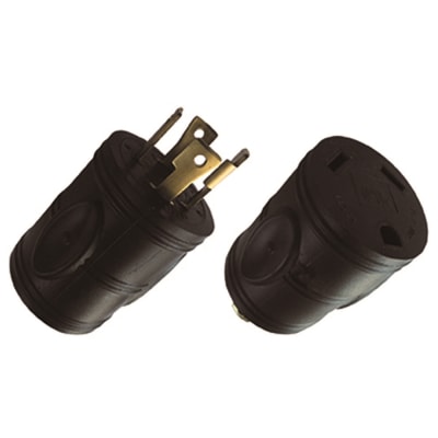 The AP Products 16-00517 is a 30-Amp generator power cord adapter designed for RV use. It allows you to connect a standard RV power inlet to a generator featuring a 4-prong twist-lock outlet.