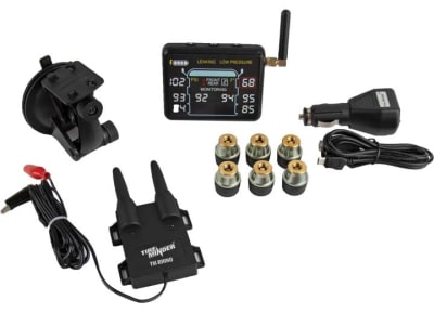 The TireMinder i10 (TM22142) is a premium color tire pressure monitoring system TPMS designed primarily for RVs and trailers, capable of monitoring up to 20 tires simultaneously.
