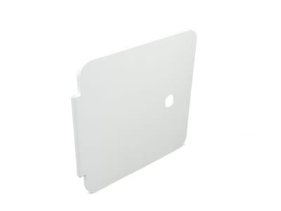 The B&B Molders 94186 Electrical Cord Hatch Door in polar white, is a replacement door designed to fit an existing B&B Molder's hatch with an 8.5 x 8 inch opening.