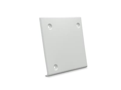 The B&B Molders 94291 Slide Out Corner Guard (also known as the Thetford 94291), a polar white, 5x5 inch square cover designed to soften sharp corners on RV slide-out systems.