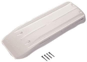 The Norcold Refrigerator Vent Lid Cover White, 65532 is a direct replacement, polar white vent lid made of high-impact, UV-stabilized plastic for RV refrigerators.
