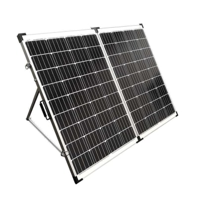The GO POWER 200 WATT PORTABLE SOLAR PANEL KIT (GP-PSK-200) is a portable, folding solar charging system designed for off-grid RV, marine, and remote applications.