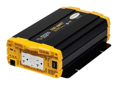The Go Power GP-ISW700-12 Industrial Pure Sine Wave Inverter provides 700 watts of continuous output power, making it suitable for sensitive electronics and medium-load appliances in RVs, boats, or fleet trucks.