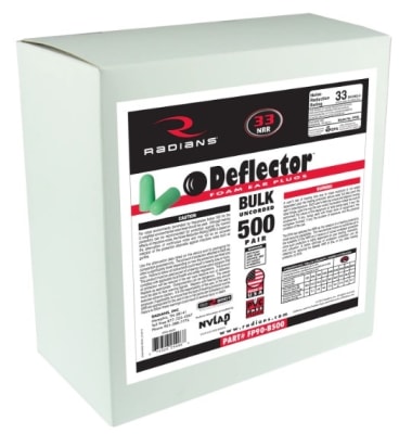 Radians - Deflector UnCorded Foam Ear Plugs 33db