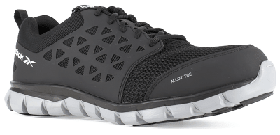 Reebok, Sublite Cushion Work, Athletic, Alloy Toe, Black/Grey, RB4041