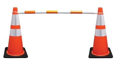 Retractable Cone Bar 6-10ft Orange-White